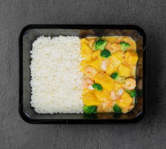 Bloemkoolrijst - Mango Curry Shrimp [LOWCARB]