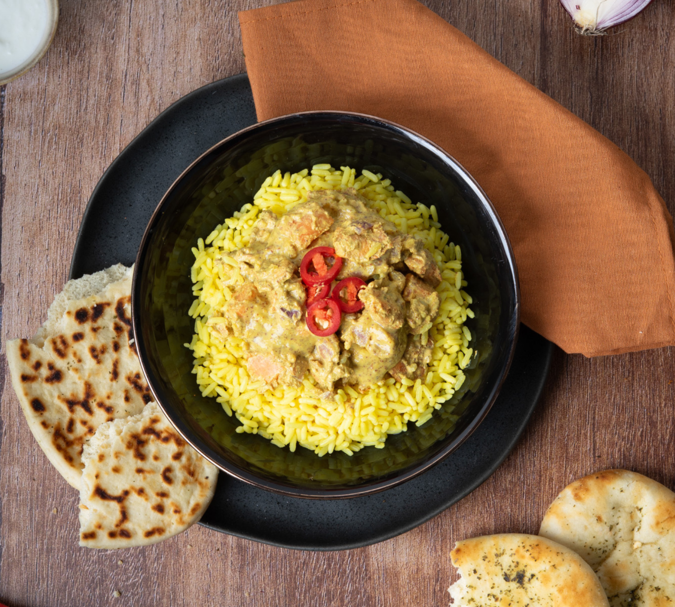 Gele rijst - Kip Tandoori