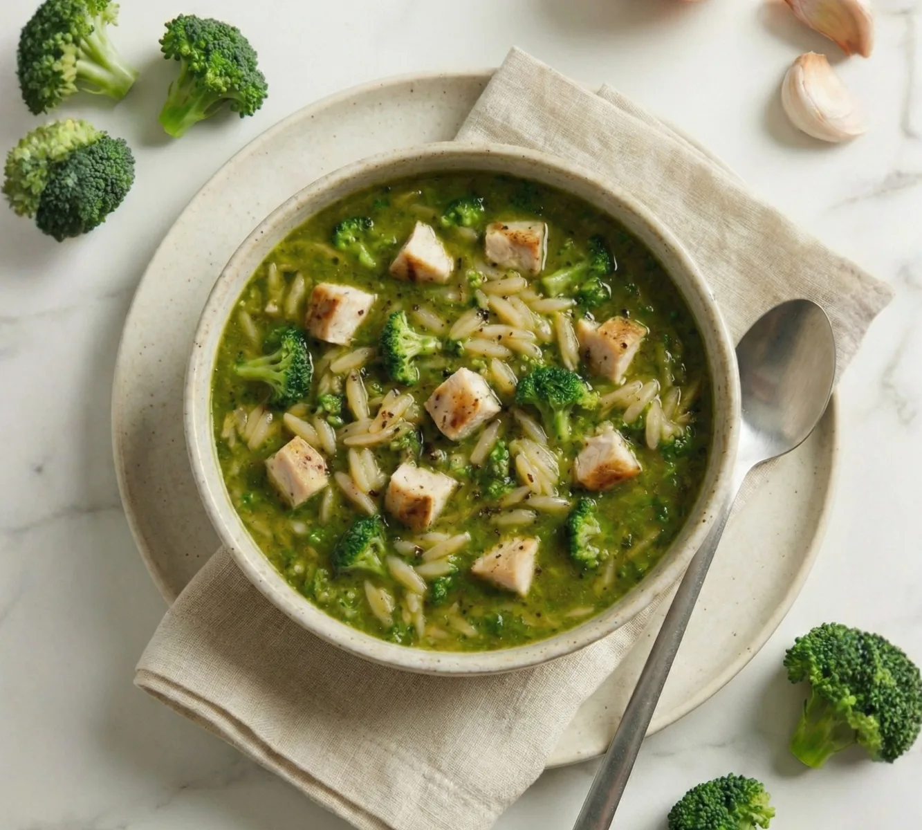 Green Fuel – Kip Orzo, & Broccoli Soep